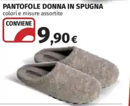 Ipercoop Pantofole donna in spugna offerta