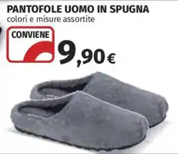 Ipercoop Pantofole uomo in spugna offerta