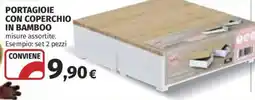 Ipercoop Portagioie con coperchio in bamboo offerta