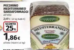 Ipercoop Pecorino Mediterraneo Sardaformaggi offerta