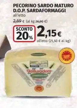 Ipercoop Pecorino sardo maturo D.O.P. Sardaformaggi offerta