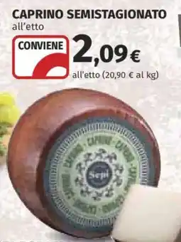 Ipercoop Caprino semistagionato offerta