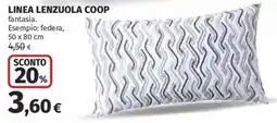 Ipercoop Lenzuola Coop fantasia offerta