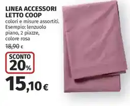 Ipercoop Lenzuolo piano LETTO COOP offerta