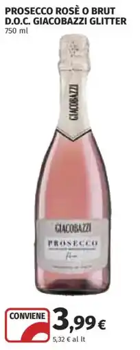 Ipercoop Prosecco rosè Giacobazzi offerta