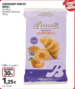 Ipercoop Croissant farciti Bauli albicocca offerta
