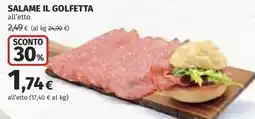 Ipercoop Salame il Golfetta offerta