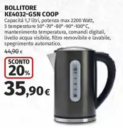 Ipercoop Bollitore Coop offerta