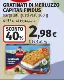 Ipercoop Gratinati di merluzzo Capitan Findus offerta
