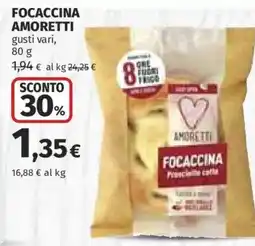 Ipercoop Focaccina Amoretti offerta