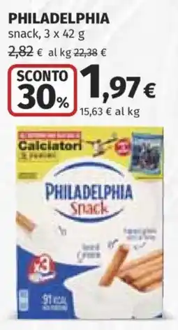 Ipercoop Philadelphia Snack offerta