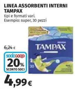 Ipercoop Tampax assorbenti interni offerta