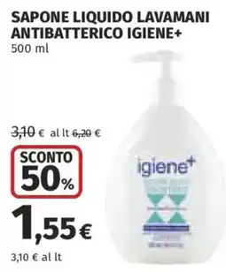Ipercoop Sapone liquido lavamani antibatterico igiene+ offerta