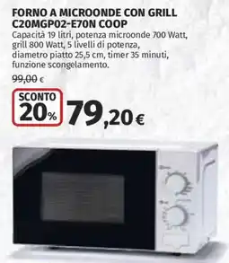 Ipercoop Forno a microonde con grill Coop offerta