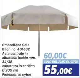 Orizzonte Ombrellone Sole Bagnino offerta