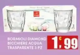 Maury's Bormioli Diamond bicchiere acqua trasparente offerta