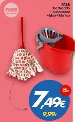Franzy's FASS Set Secchio + Strizzatore + Mop + Manico offerta