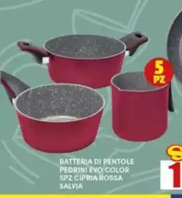 Maury's Batteria di pentole Pedrini Evo Color offerta