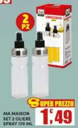 Maury's Ma Maison set 2 oliere spray offerta