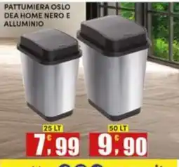 Maury's Pattumiera Oslo Dea Home nero e alluminio offerta