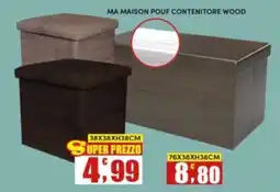 Maury's Ma Maison pouf contenitore wood offerta