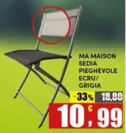 Maury's Ma Maison sedia pieghevole ecru/grigia offerta