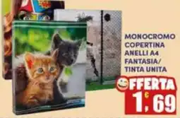 Maury's Copertina monocromo anelli A4 fantasia/tinta unita offerta