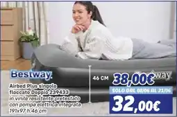 Orizzonte Bestway Airbed Plus singolo flocato Doppio offerta