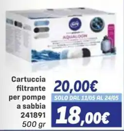 Orizzonte Cartuccia filtrante per pompe a sabbia Aqualoon offerta