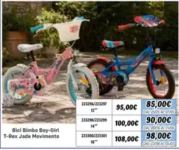 Orizzonte Bici Bimbo Boy-Girl T-Rex Jade Movimento offerta