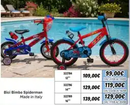 Orizzonte Bici Bimbo Spiderman offerta