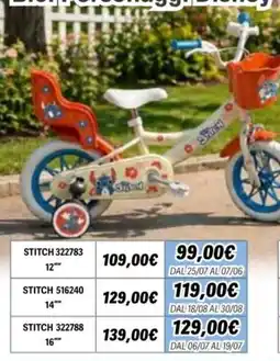 Orizzonte Stitch bicicletta offerta
