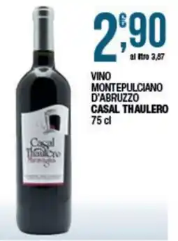 Sidis Vino Montepulciano d'Abruzzo Casal Thaulero offerta