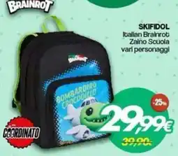 Franzy's Skifidol Italian Brainrot Zaino Scuola offerta