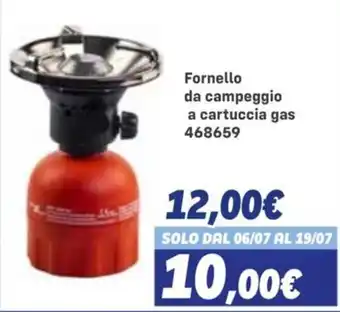 Fornello da campeggio a cartuccia gas