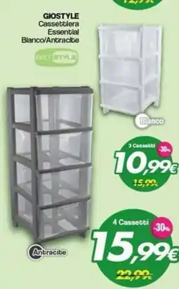Franzy's Cassettiera Essential Bianco/Antracite offerta