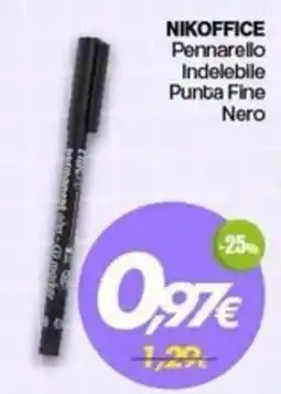 Franzy's Nikoffice Pennarello Indelebile Punta Fine Nero offerta