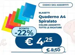 Mornati Paglia Blasetti Quaderno A4 Spiralato offerta