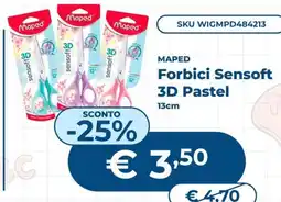 Mornati Paglia Maped Forbici Sensoft 3D Pastel offerta