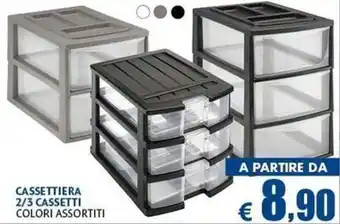 Cassettiera 2/3 cassetti