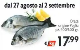 SuperW Orata origine Puglia offerta