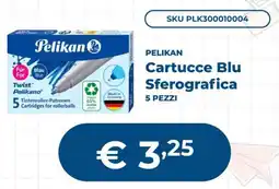 Mornati Paglia Pelikan Cartucce Blu Sferografica offerta