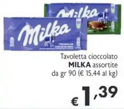 SuperW Tavoletta cioccolato MILKA assortite offerta
