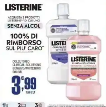 Listerine collutorio clinical solutions gengive/whitening