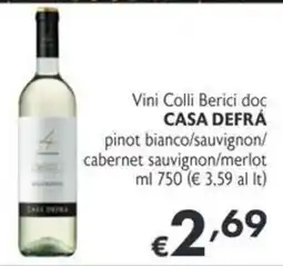 SuperW Vini Colli Berici doc Casa Defrā offerta