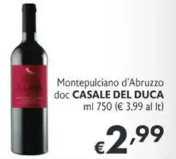 SuperW Montepulciano d'Abruzzo doc Casale del Duca offerta