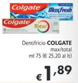 SuperW Dentifricio COLGATE max/total offerta