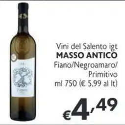 SuperW Vini del Salento igt Masso Antico offerta