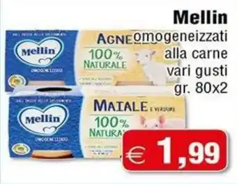 Mellin agne omogeneizzati alla carne