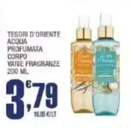 Splendidi e Splendenti Tesori d'Oriente acqua profumata corpo offerta